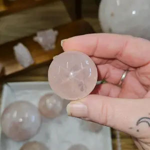 Star Rose Quartz - Rose quartz sphere