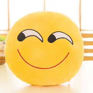 A fun plush toy with a novel smiley face expression, can be used as a pillow or cushion, suitable for corporate events and as a gift for children