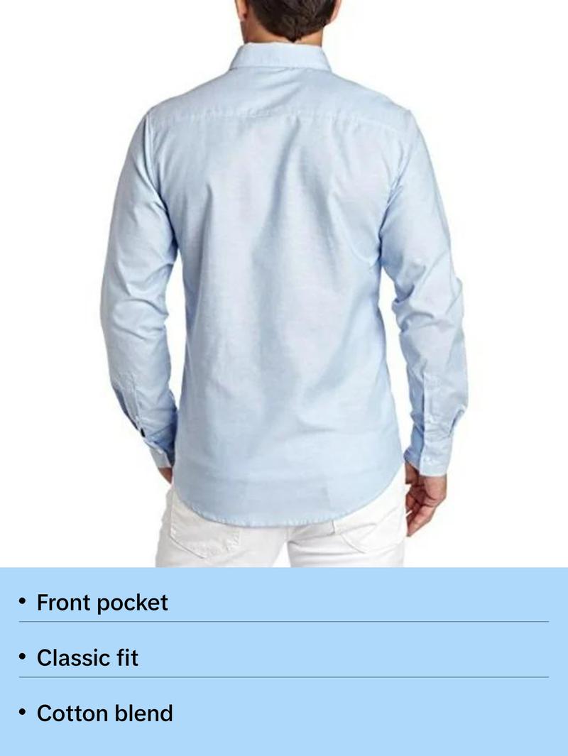 Lee Uniforms Mens Long Sleeve Oxford Slim Shirt