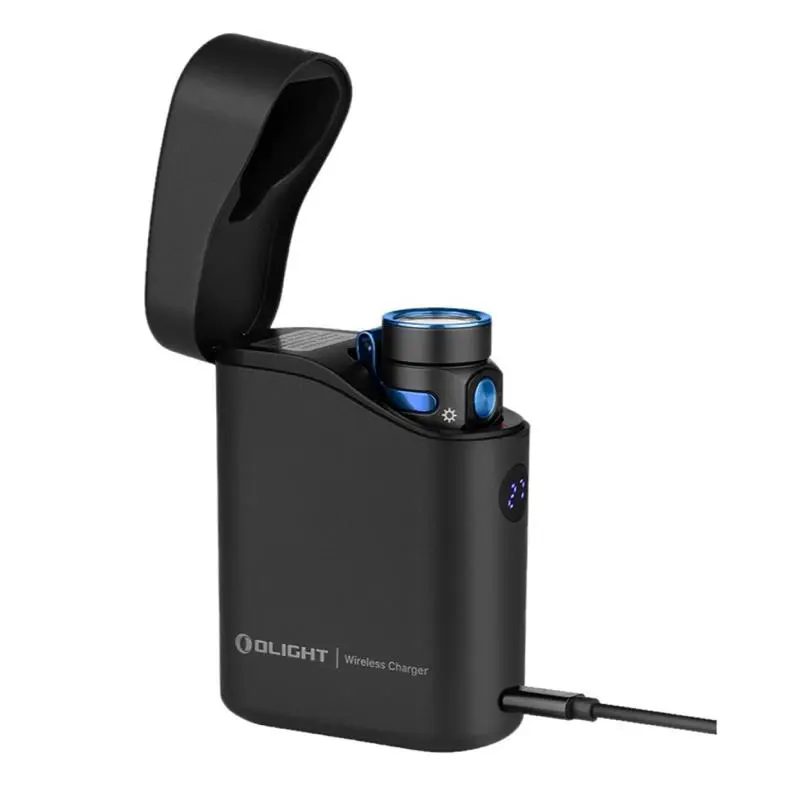 Olight Premium Edition Black Anodized White LED Flash Lights Kit - 12/60/300/600/1300 Lumens, Stepless Dimming, Compact Design, USB Port Charging, Emergency, Home Improvement Use (Compatibility: Any/None)