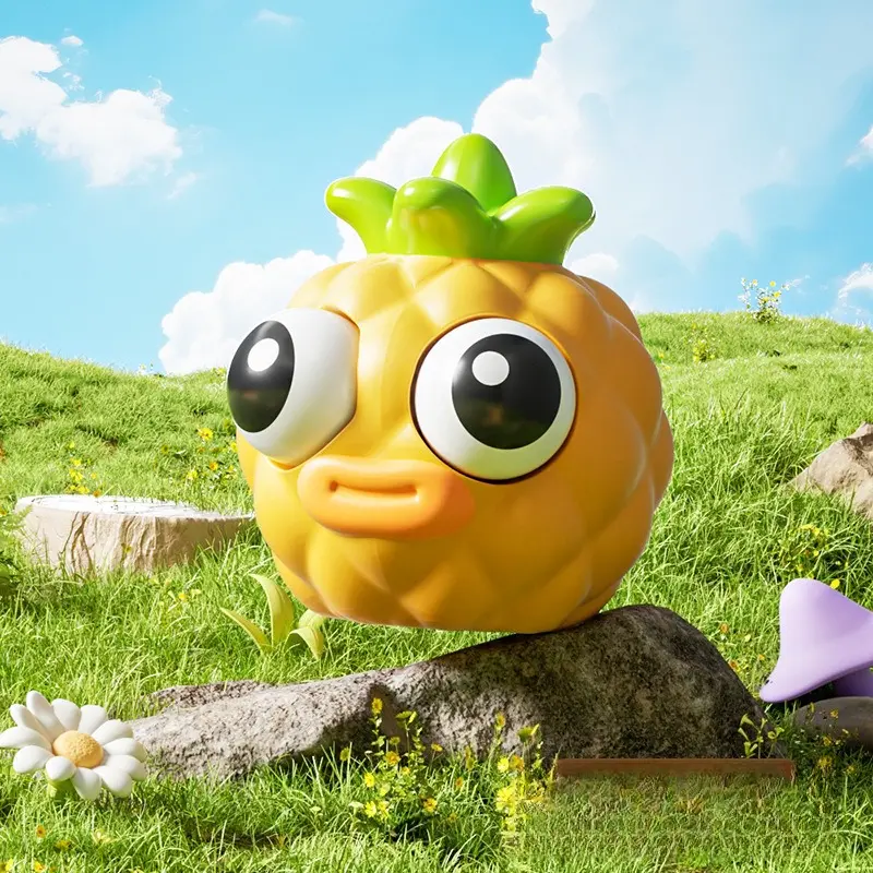 Eye popping pineapple - yellow