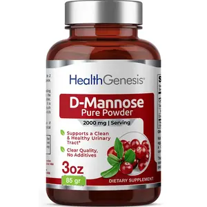 Biophix Health Genesis D-Mannose Pure Powder 2000 mg 3 oz 85 g Dietary Supplement for Urinary Tract Support Natural & Sugar-Free