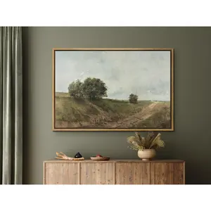 EasySuger Oil Painting Landscape Wall Art, Nature Framed Large Gallery Art, Minimalist Art Ready to Hang (with hanging kit)