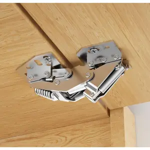 2 Pack 90° RV Cabinet Hinges, Heavy Duty Surface Mount Soft Close Cabinet Accessories, Fits Face Frame & Frameless, Self Closing, No Pre-Drilled Cup Hole for Cabinets, Camper Van, Trailer, Vehicle-Mounted