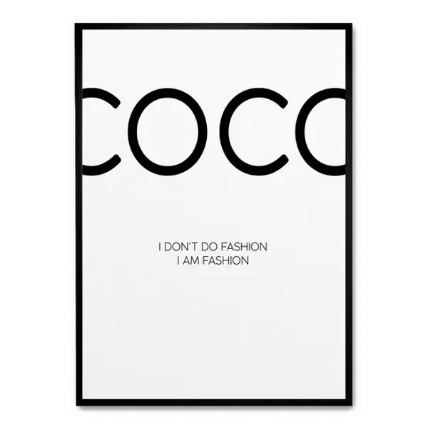 Coco Poster - Bold Art Print with Vibrant Orange and Green Tones for Trendy Aesthetic Wall Decor Ideal for Bedroom Studio and Creative Spaces