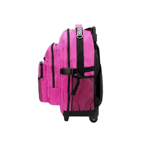 Deluxe Hot Pink Rolling Backpack by Everest