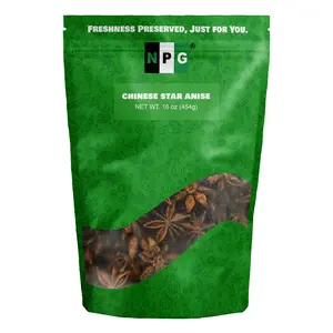 NPG Whole Star Anise Seeds Pods 16 Ounces, Natural Whole Chinese Anise Star Pods Sun Dried Spice, Anis Estrella/Badian Khatai/Illicium Verum Flavor