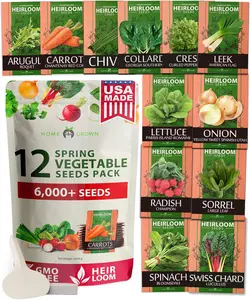 DIY Garden Seeds Premium Packages Heirloom Quality Vegetable Seeds 100% Non-GMO 95% Germination Rate Lasting Freshness Sourced from the USA