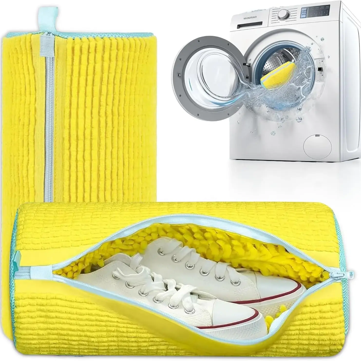 Washing Machine Shoe Bag, Reusable Shoe, Machine Bag, 1pc Durable Zipper Shoes Removable Washing Bags, Shoe Storage Bag, Laundry Tools & Accessories for Home Laundry Room, Laundry Room Organiser, Laundry Products