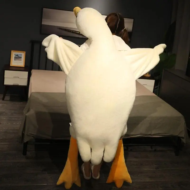 Unisex Brown Soft Plush Giant Duck (50/90/130/160/190cm Options, 50-190cm Range) - Kawaii Hug Doll, Soft Sleeping Pillow, Party Gift for Boys, No