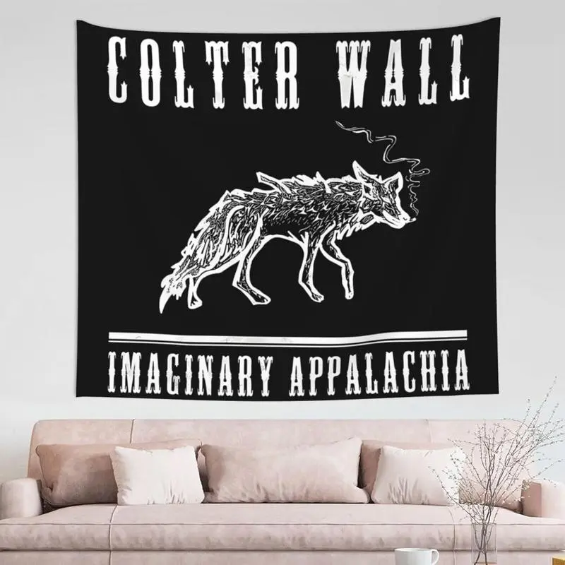 Slighoid Colter Music Print Cotton Wall Tapestry - Decorative All Seasons Hanging Wall Art Banner, Anti-Pilling Indoor-Outdoor Home Decor Supplies for Living Room, 30x40in/40x60in/60x80in Sizes, Durable
