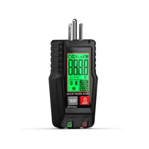 Smart Electrical Outlet Tester with LCD Display,  Circuit Tester with 6 Visual Indication, 3 Prong 120V AC Voltage Socket Checker, 7-Way Wiring Fault Detector, Auto Data Hold & Low Battery Alert, Essential for Homeowners & Electricians