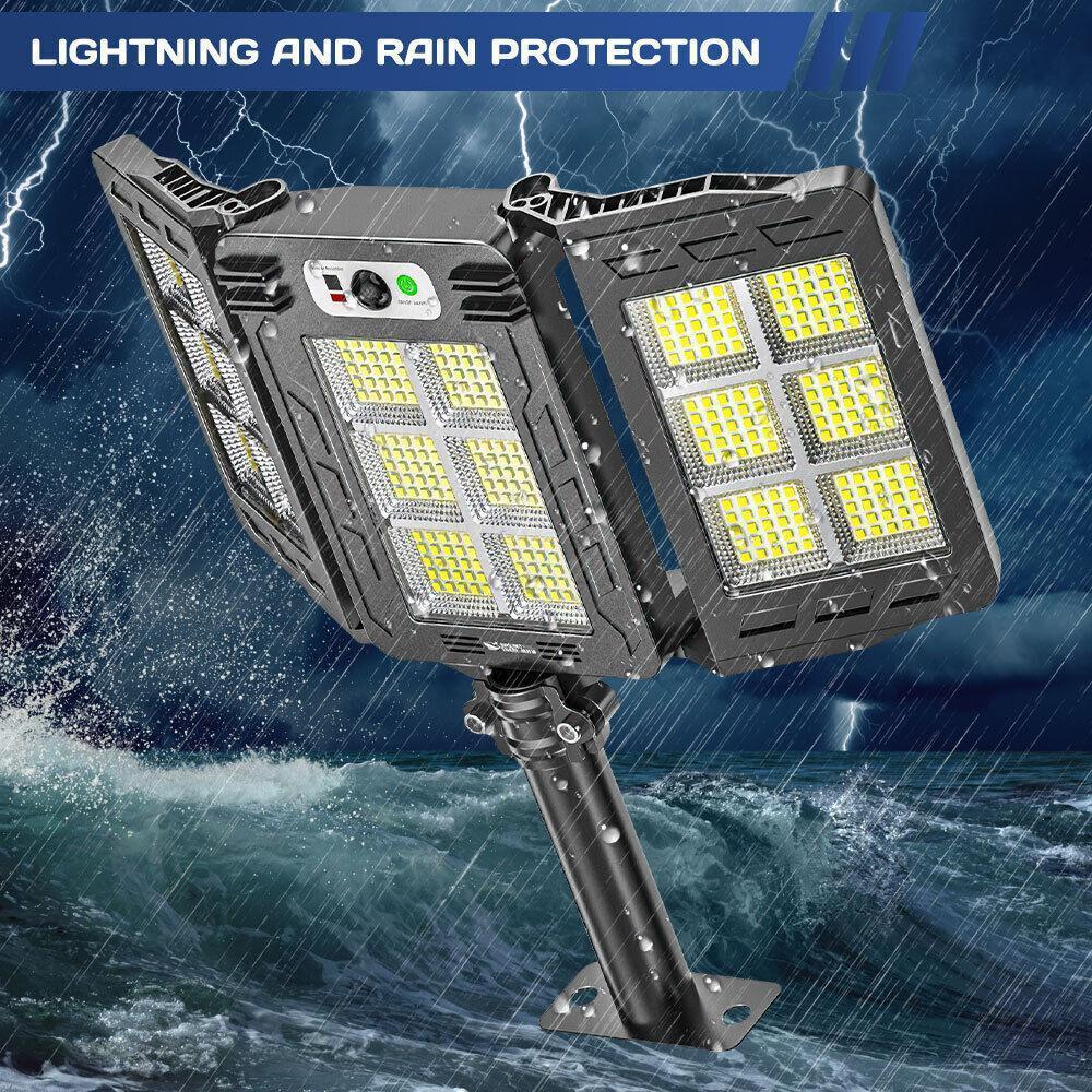 LED Solar Flood Light, Outdoor Motion Sensor Light, 800 LEDs Solar Security Lights,Remote Control, IP65 Waterproof,Super Bright 3 Brightness 3 Modes,6000mAh Motion Sensor Outdoor Lights for Outside,Perfect Christmas & New Year Gift ldea