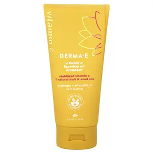 DERMA E Vitamin C Foaming Oil Cleanser, 6 fl oz (175 ml)