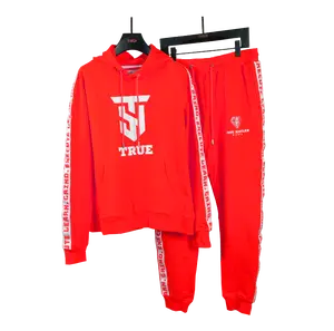 True Hustler 4 Lyfe "LGE" Collection Red Carpet Red 2 Piece Luxury Jogging Suits (Unisex)