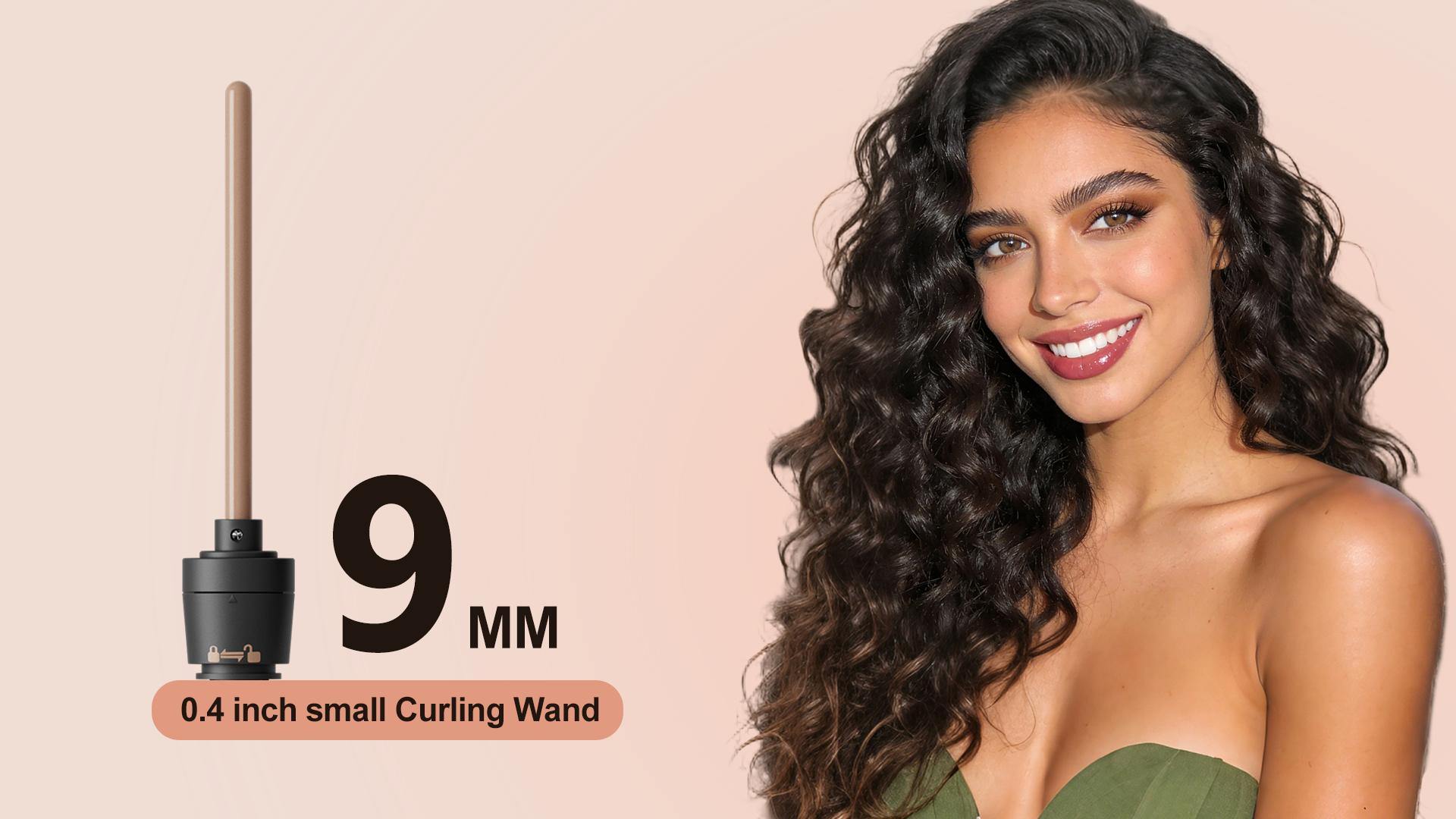 5 in 1 Curling Iron with Interchangeable Ceramic Barrels (0.35"-1.25"), Curling Wand Set with Flat Iron Hair Straightener, Instant Heat Up, Dual Voltage Hair Curler, Gifts for Women