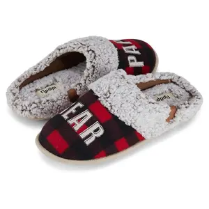 Floopi Family Set Plaid Mens "PAPA BEAR" Clog S lipper