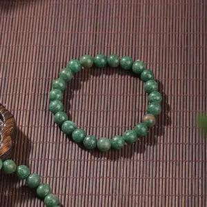【African Jade】（Random shipping）African Jade energy green round beads Bracelet gift