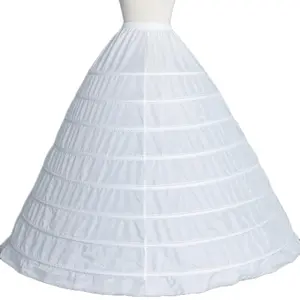 8-layer structured hoop skirt with adjustable closure petticoat