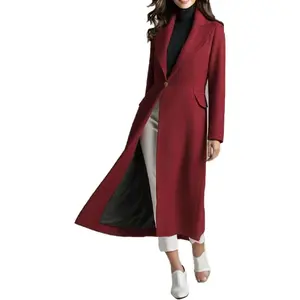 Women’s Elegant Longline Suede Trench Coat for Women