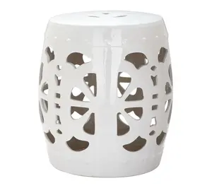 Stencil Blossom Garden Stool by Valerie