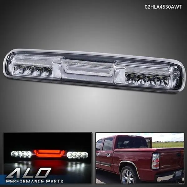 Fit For 1999-2007 Silverado/Sierra Clear LED BAR Third 3rd Brake+Cargo Light