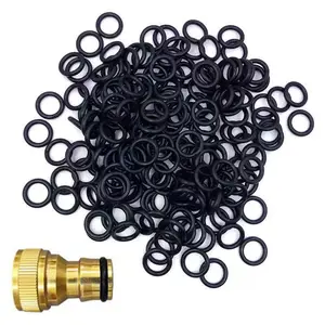 100 Pack Nitrile Rubber Gasket O-Ring Replacement NBR Sealing Fittings OD 16mm ID 11mm 2.5mm Width for Garden Hose Quick Connect System Faucet Joint Tap Connector Car Wash Water Gun