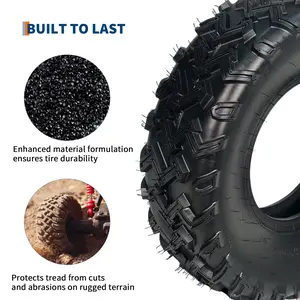 6PR Heavy Duty All-Terrain Tubeless ATV/UTV Tires – Multi-Surface Grip for Mud, Snow, Dirt & Street – Fits 4 Wheelers, Quads & Golf Carts – Sizes 22x10-10 & 23x7-10