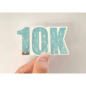 10k Sticker Metallic Sticker