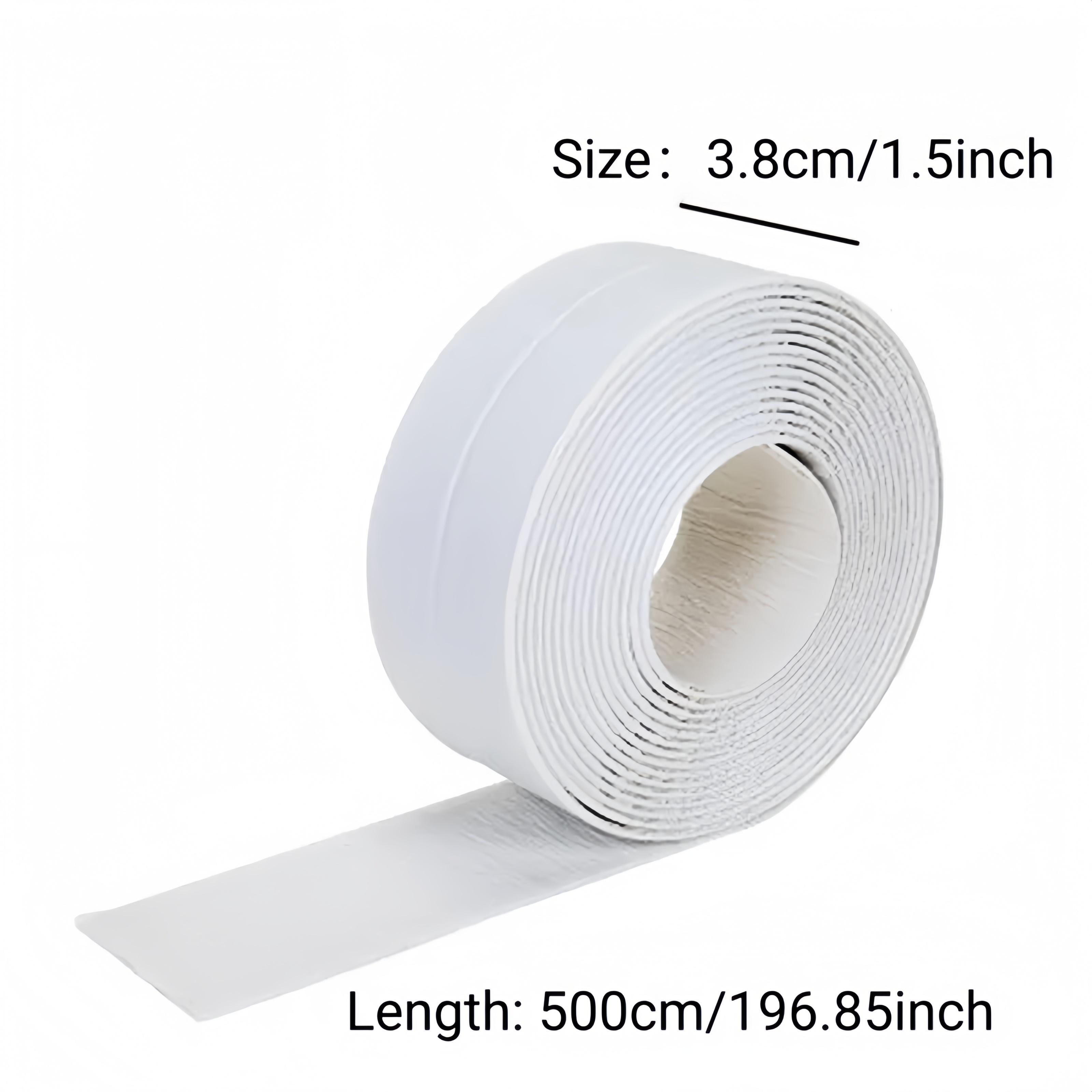 White Waterproof Caulk Tape 5-meter Extended Upgrade Version Waterproof Mold-Proof Sealing Strip-Industrial Strength,  Tape for Bathroom Kitchen Sink Toilet Tub Edges Easy Application & Durability