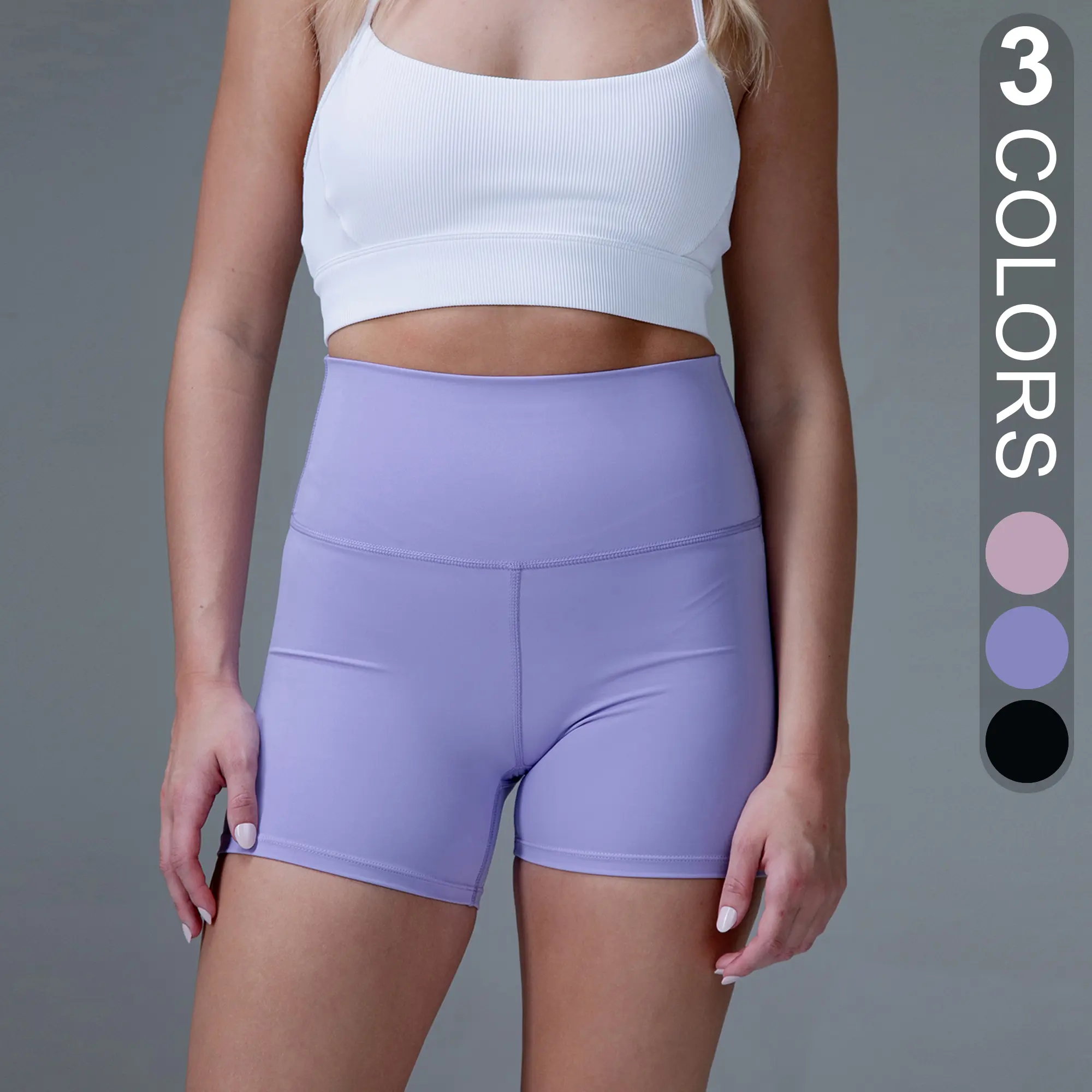 MFD Brezzeful Airy High Waisted Side Pocket Plain Cool Touch Yoga Shorts