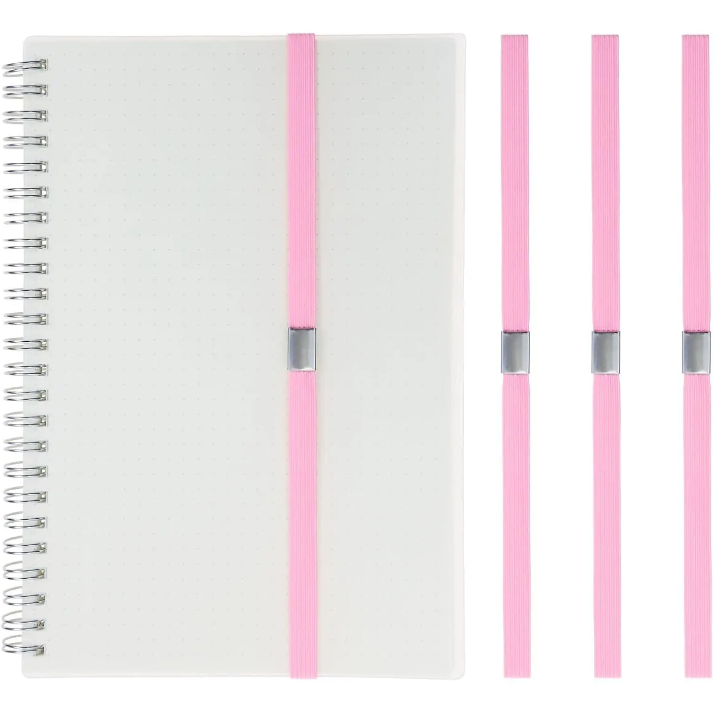 4-Pack Elastic Planner Bands, Stretchy Office Stationery - 7.5 Inches Before Stretching, 8-11 In/20.32 cm-27.94 cm Fit, Lightweight Portable Book Page Markers & Closure Straps for Hardcover Journals, Book Lovers, 20.32 Cm To 27.94 Cm