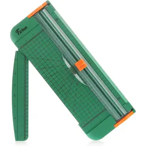 Green A4 Paper Cutter 12 Inch Titanium Straight Paper Trimmer with Side Ruler for Scrapbooking Craft, Paper, Coupon, Label, Cardstock