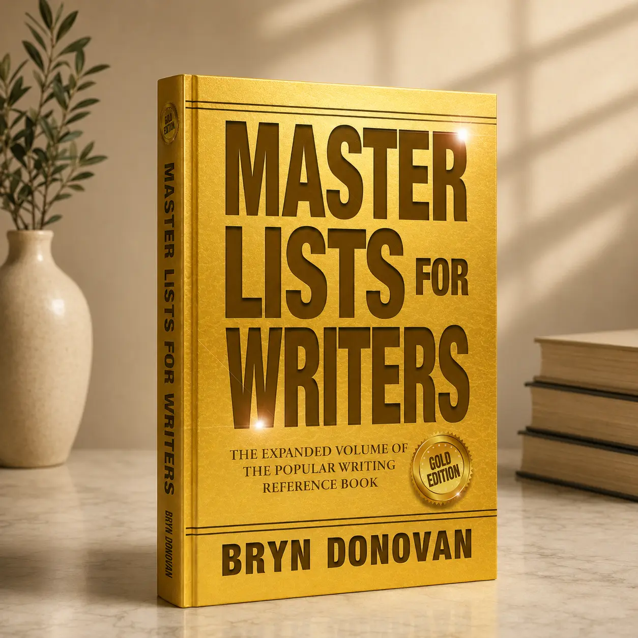MASTER LISTS FOR WRITERS: GOLD EDITION by Bryn Donovan -- Paperback, Essential Writing Process Resource with Storytelling, Inspiration, Plotting, Dialogue Guidance Libraries Motivations Goals Planning