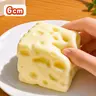 Squishy Cheese Block - 6cm Yellow Moldable Slow-Rise Stress Ball, Non-Rebound Squeeze Fidget Toy for ASMR, Stress & Anxiety Relief