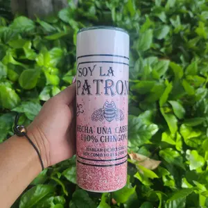 Soy La Patrona 20oz Skinny tumbler cup, mug coffee tea drink thermal