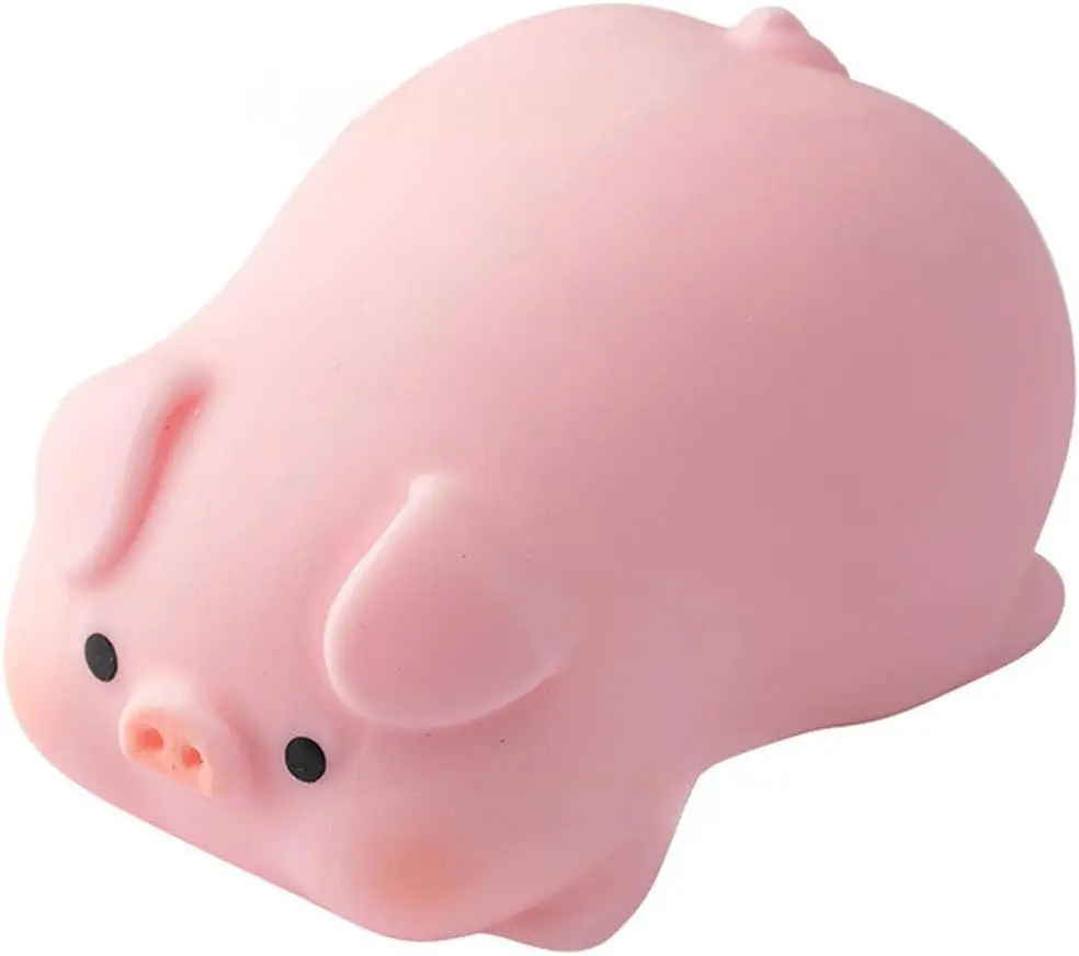 Squishy Pig Toy, Cute Pig Squishy Stress Relief Fidget Toy, Soft Slow Rising Sensory Squeeze Toy for Kids & Adults, Funny Piggy Gift for Girls, Boys, Women, Birthday Party Favor