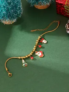 Women's Santa Deer Atmosphere Single Bracelet, Festive Holiday Jewelry, Perfect Gift for Christmas, Stylish Accessory