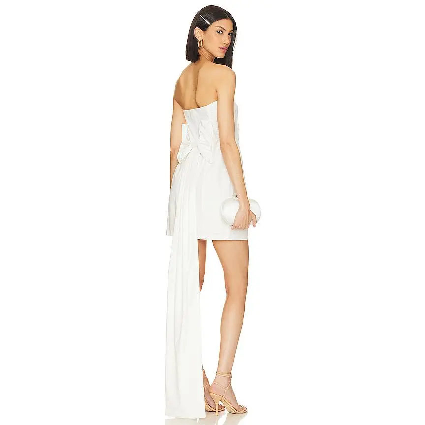 Amanda Uprichard X Revolve Kerry Bow Dress in Ivory