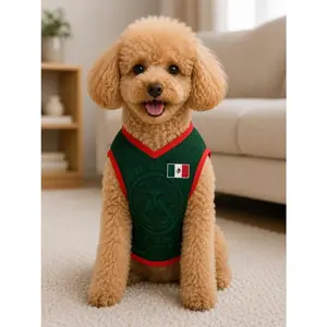 Pet Soccer Mexico Jersey, Team Dog Shirt, Game Day Outfit for Dogs, Football Cat Clothes, Custom Name Number Puppy Football Jersey