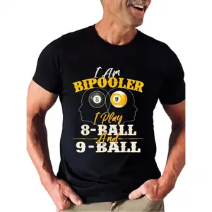 180gMen's Plus Size Billiards T-Shirt with 8&9 Ball Pool Design & Numbered Balls - Cross Table Layout - Casual & Sportswear for Pool Halls, Tournaments (Sizes 0XL-5XL) - Machine Washable Billiard Clothing, PLUS SIZE