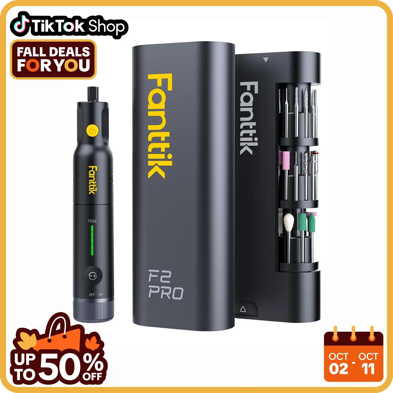 Fanttik F2 PRO/ F2 Master Cordless Rotary Tool Kit 4V Strong Magnetic Motor 5 Speed 25000 RPM 55 Accessories for Sanding Polishing Drilling Carving Cu