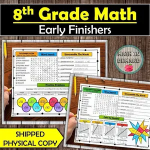 8th Grade Math Early Finishers