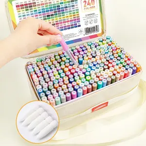 108-240 Color Full Range Acrylic Pens for Students, Artistic Drawing Markers, Soft Tip Liquid Type, Ideal for Creative Works, Acrylic Paint Pens