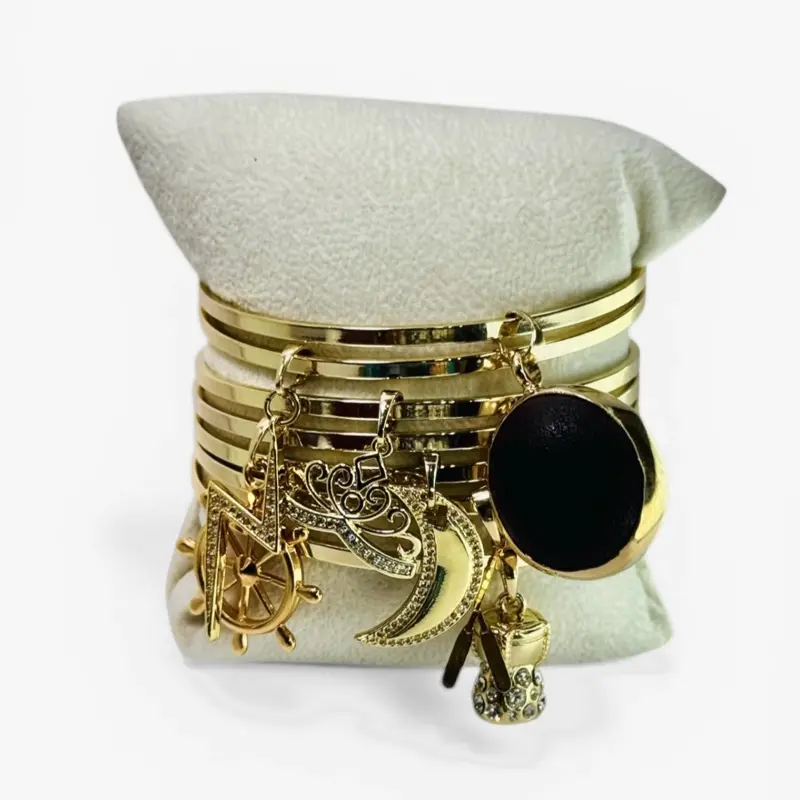 Pulseras en forma de semanario de dijes oni-oni  de la religion yoruba Fashionable Bracelet Rhinestone Decorated Bracelet