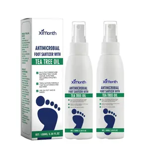 【2 pack】Tea Tree Oil Foot&Nail Sanitizer Spray–100ml Natural Antibacterial Mist with Oregano for Daily Foot Hygiene,Itch&Odor Relief–Gentle,Travel-Friendly Spray for Clean,Healthy Feet&Nails nail sanitizer spray tea tree oil foot spray