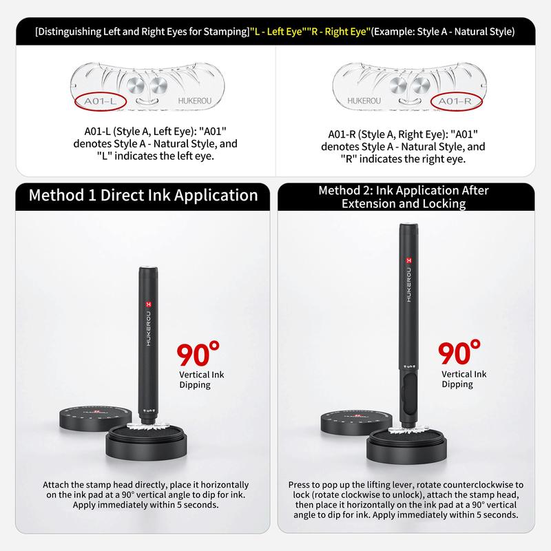 [Valentine Exclusive] Lower Eyelash Stamp 11-Piece Makeup Set – Glue-Free Long-Lasting Smudge-Proof, Water-Proof Ink, Eyeliner-Like Finish, Compact Design, Easy Application for Natural Look, Beginner Essential Cosmetics