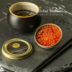 Ikura Shoyu Zuke - Exquisite Marinated Salmon Pearls Infused with Soy and Wakame