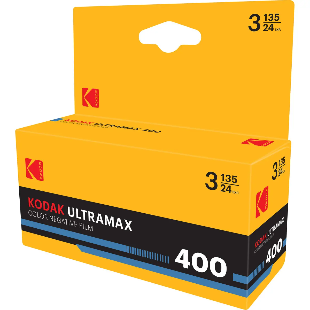 Kodak UltraMax 400 Color 135 Negative Roll Film, 24 Exposures, 3-Pack