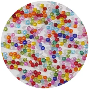 【A009】2/3mm Glass beads Seeds Beads - Transparent Glass Beads for Handmade DIY Accessories and Hairpins Adjustable Beaded Design Beaded Mesh
